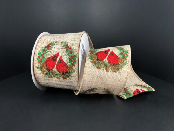 Natural Linen with Best Bud Cardinals