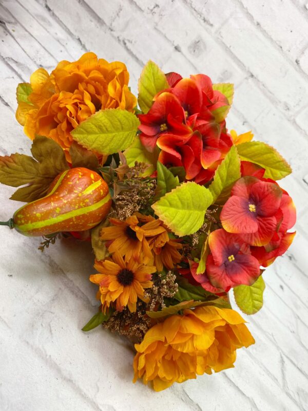 Orange Rust Green Peony Hydrangea Pumpkin Bush