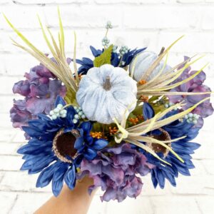 16 in Blue Sunflower Hydreangea Pumpking Bush 56871BL (2)