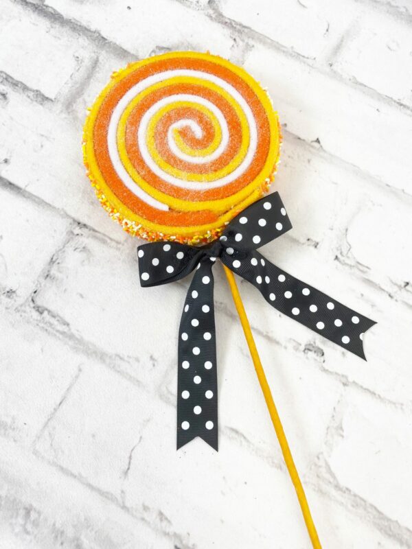 23in Orange Yellow White Lollipop Stem