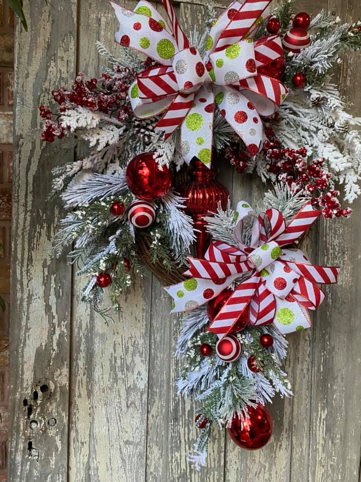 KDS Tutorial Red Ball Christmas Wreath Supply List - Kelea's Florals