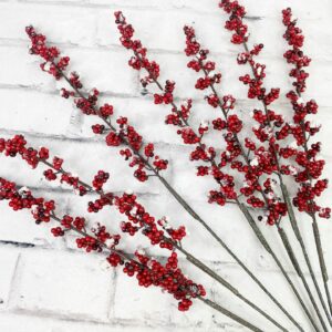 33 in Red Snow Berrys Stem