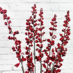 33 in Red Snow Berry Stem
