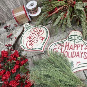 Christmas Ornament Sign Wreath Kit Supplies