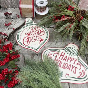 Christmas Ornament Sign Wreath Kit Supplies