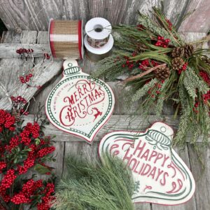 Christmas Ornament Sign Wreath Kit Supplies
