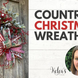 christmas wreath with berries and frosted pine