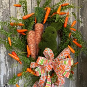 Orange Carrot Bunny Wreath
