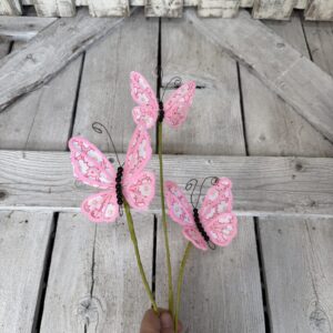 Pink Butterfly Stem 63069PK
