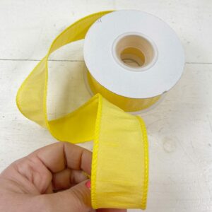 1.5in Yellow Dupioni Ribbon 10YD 92975W-079-09F