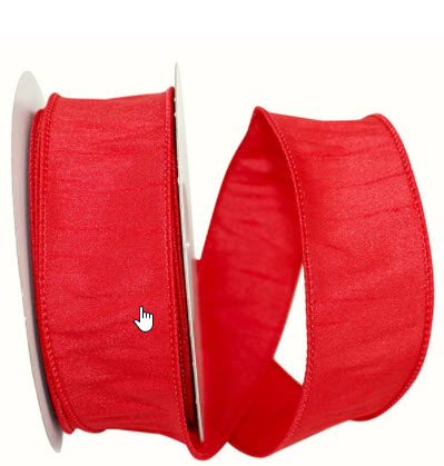 1.5 Red Dupioni Ribbon