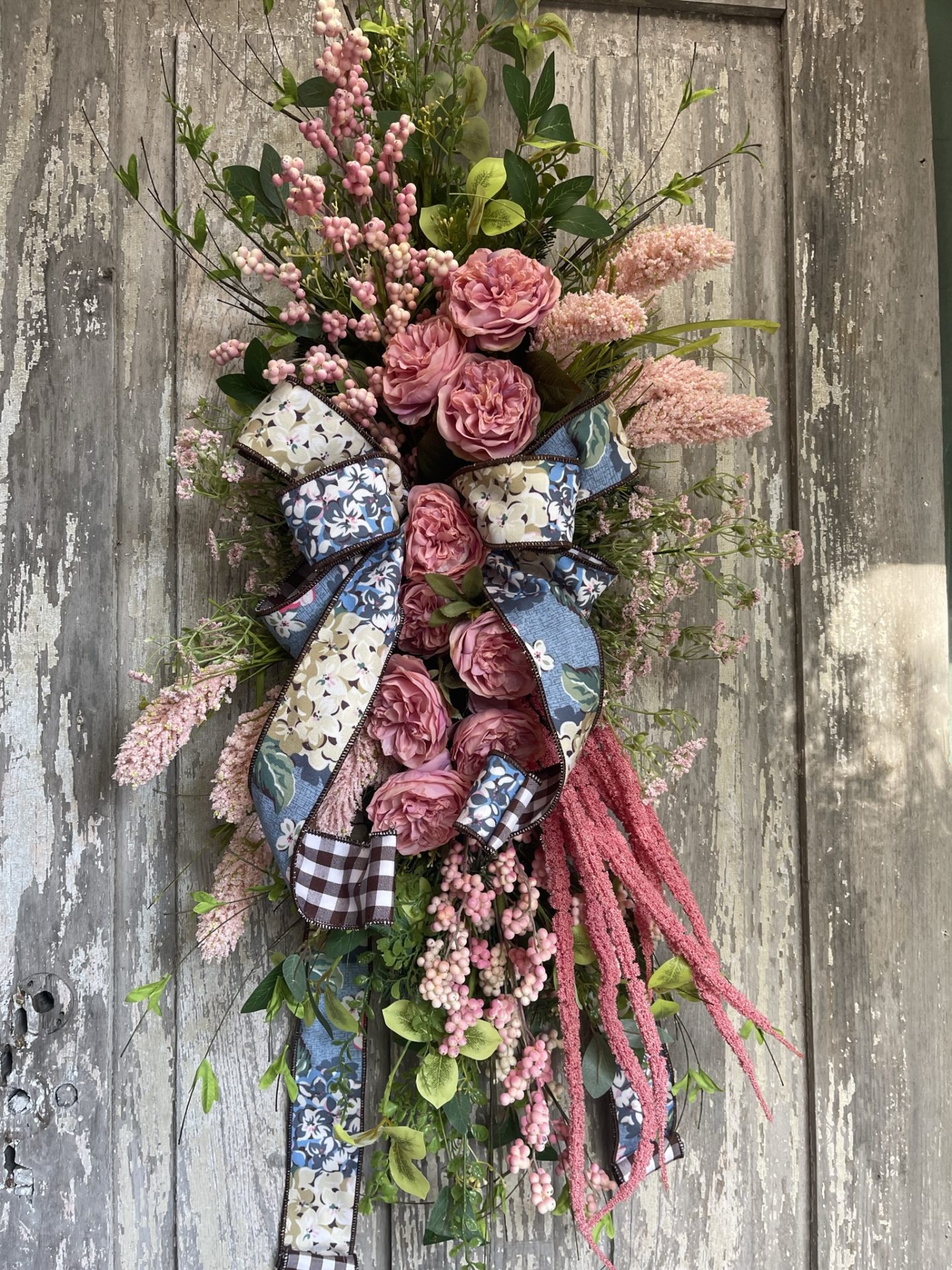 KDS Tutorial Large Pink Floral Door Swag Supply List - Kelea's Florals