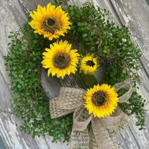 Round Sunflower wreath