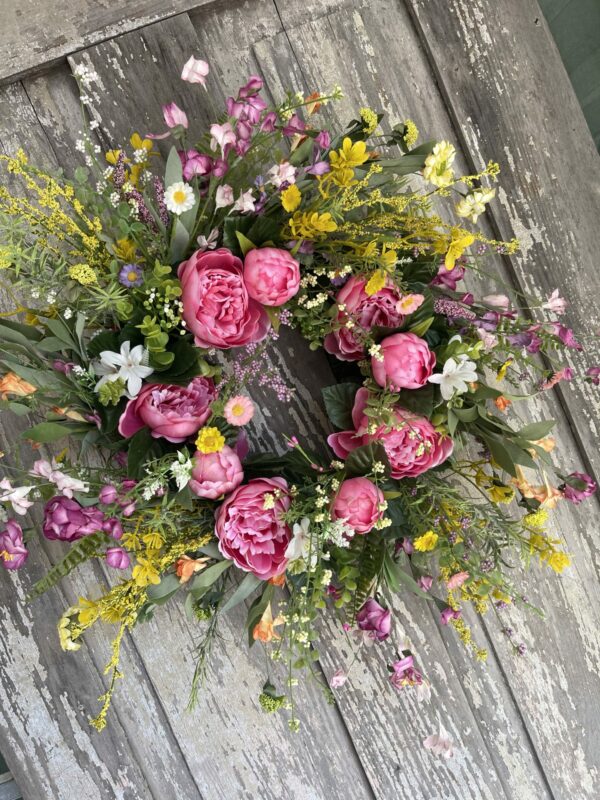 Pink Peony Wreath