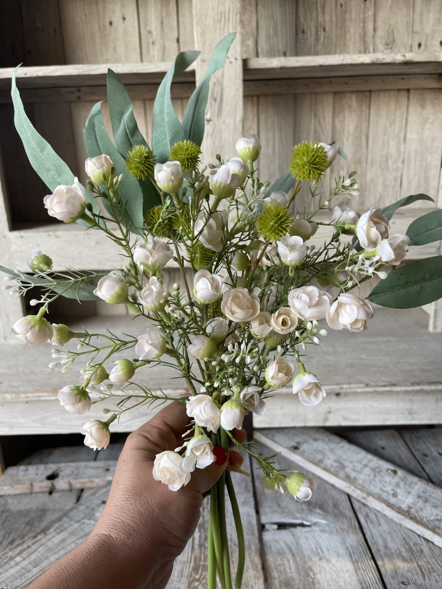 Cream Baby Rose and Greenery Bundle - Kelea's Florals