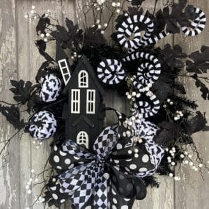 Haunted House Wreath
