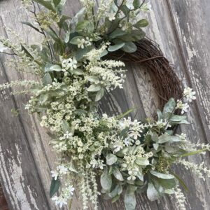 Wreath in Creams and Greens