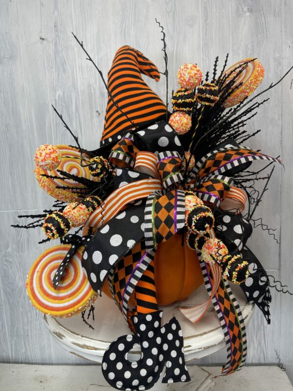 KDS Tutorial Large Pumpkin Witch Centerpiece Supply List - Kelea's Florals