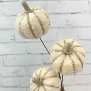 Cream Faux Fur Pumpkin Spray kkl56936CM (1)