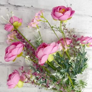Bright Pink Ranunculus Filler Bush