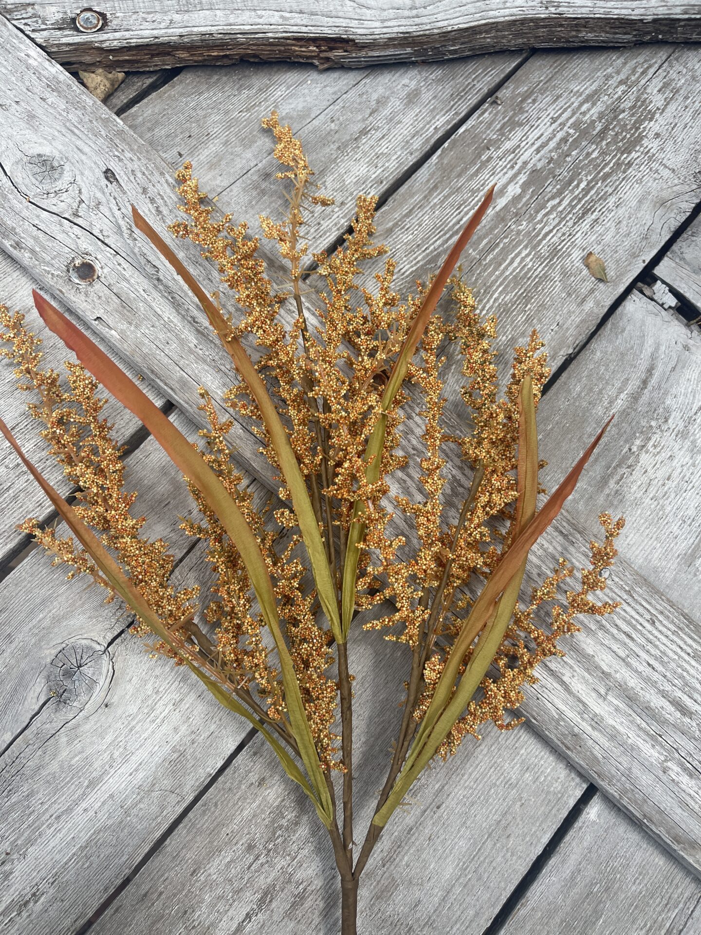 Gold Yellow Feather Reed Grass Spray Kelea's Florals