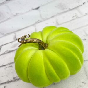 Lime Flocked Pumpkin