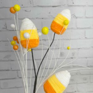 Chenille Candy Corn Spray
