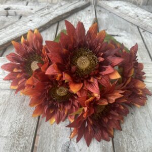 Brown Sunflower Bush with 5 heads