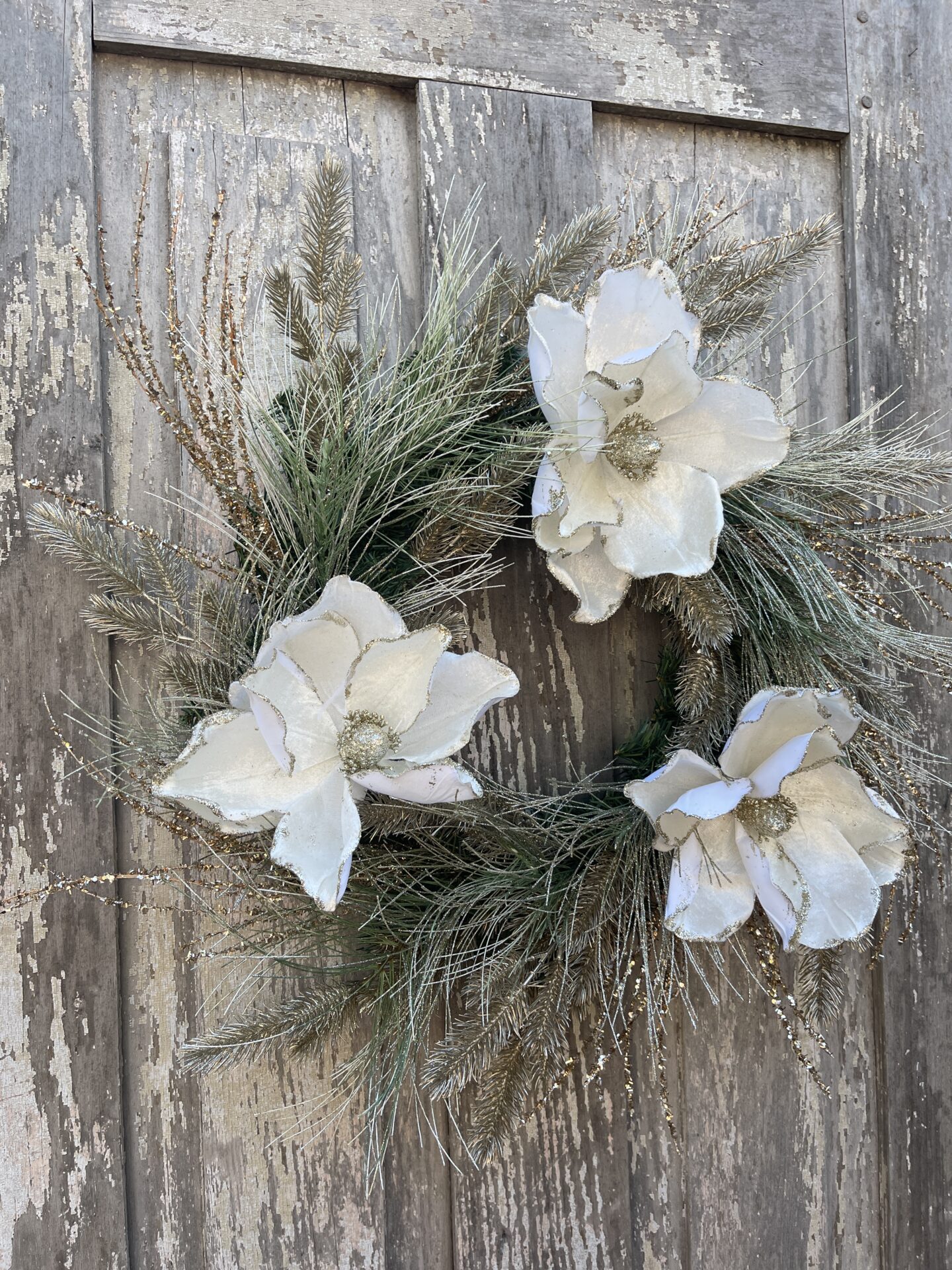 Glitter and Gold Christmas Wreath Supply List Kelea's Florals