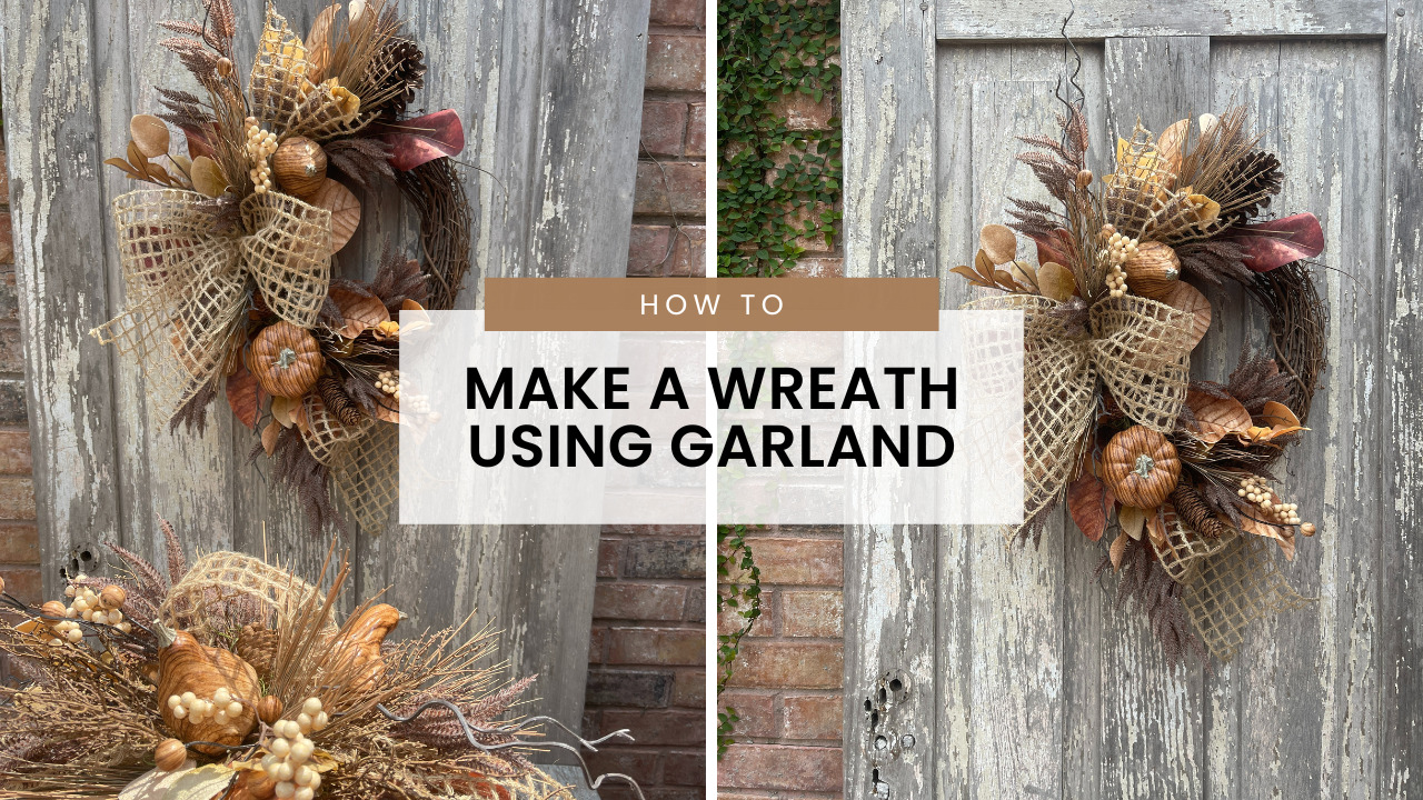 How To Make A Wreath Using A Garland Kelea's Florals