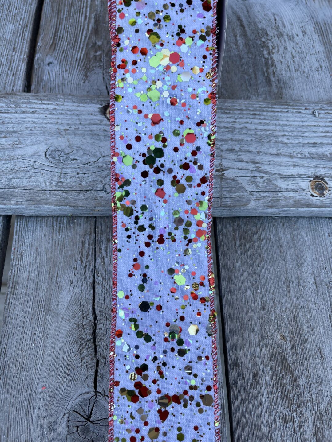 2.5″ Multi Chunky Glitter Confetti Ribbon 10 Yard roll Kelea's Florals