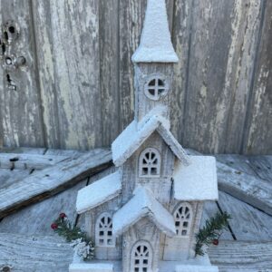 17" Church with 5 LED Lights 84011WT