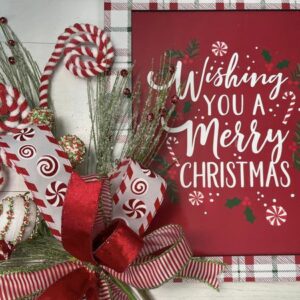 Wishing you a merry Christmas sign with holiday florals