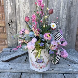 Bunny Bucket Floral Centerpiece