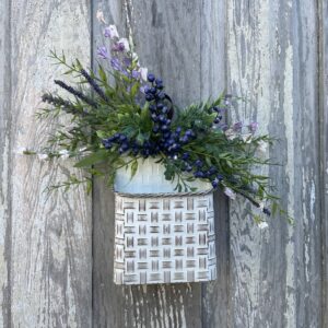 Floral Metal Mail Basket