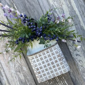 Floral Metal Mail Basket