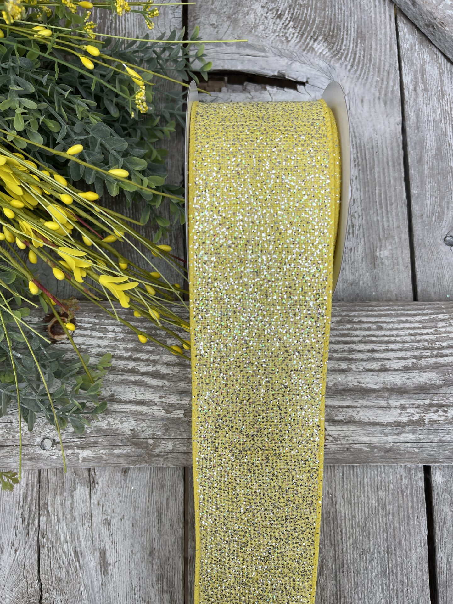 Yellow Shimmer Ribbons 2.5