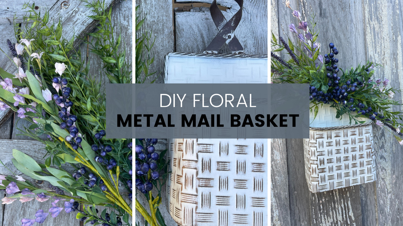 DIY Floral Metal Mail Basket Kelea's Florals