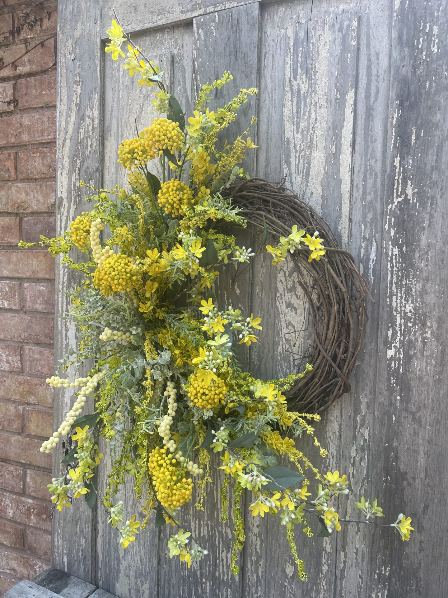 KDS Live Yellow Floral And Berry Wreath Supply List Kelea's Florals