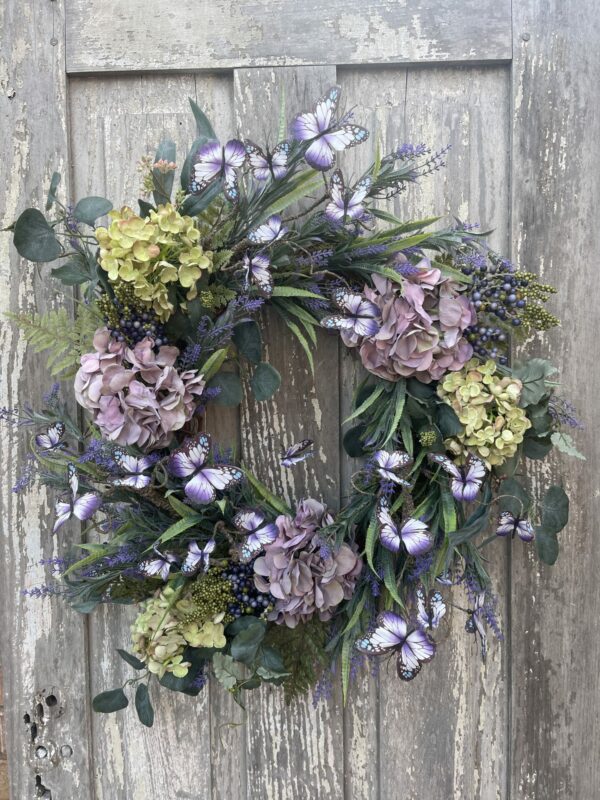 Purple Butterfly Wreath