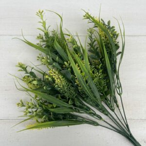 Yellow Green Plastic Mixed Boxwood Bush 13436YW