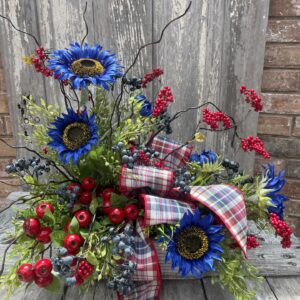 Blue Sunflower Centerpiece