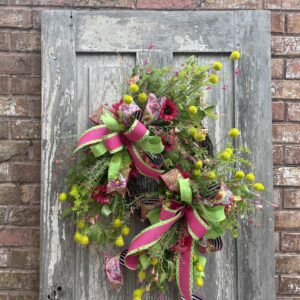 Pink Summertime Floral Wreath
