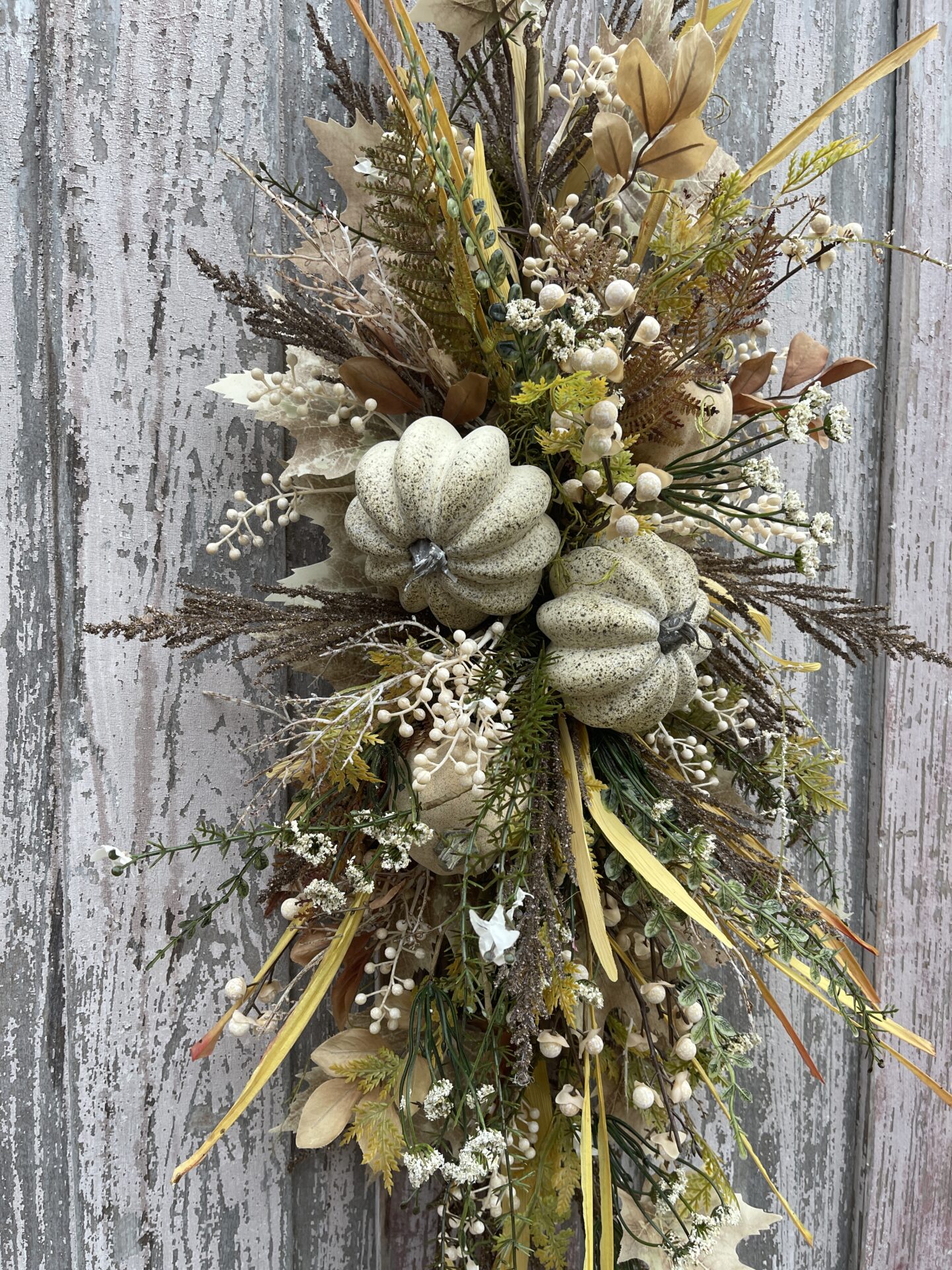 KDS Tutorial Fall Cream Pumpkin Swag Door Hanger Supply List - Kelea's ...