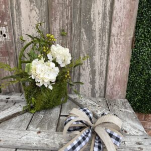 Floral Wall Basket and bow