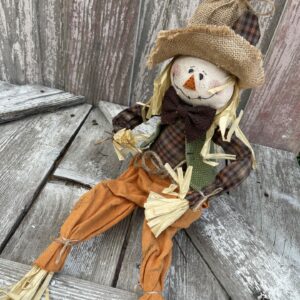 Fall Cloth Sitting Scarecrow Head 812-91198