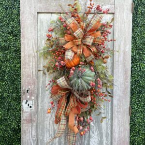 Fall Swag with Pumpkins