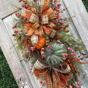 Fall Swag with Pumpkins