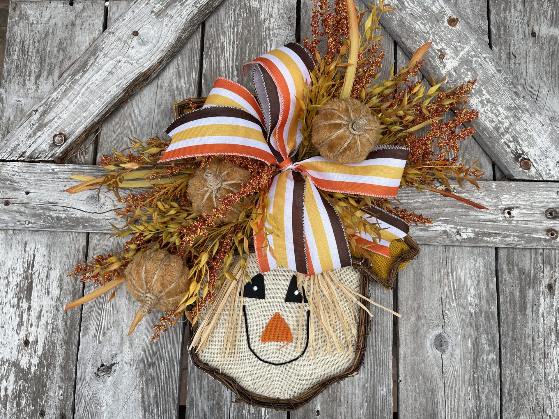 Fall Scarecrow Door Hanger Supply List - Kelea's Florals