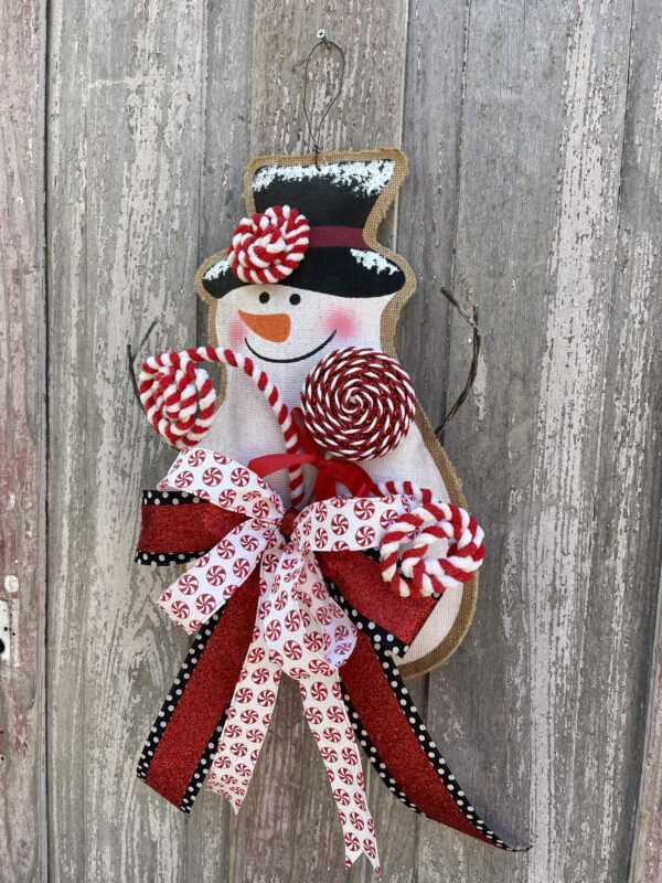 Candy Snowman Door Hanger Kit - Kelea's Florals